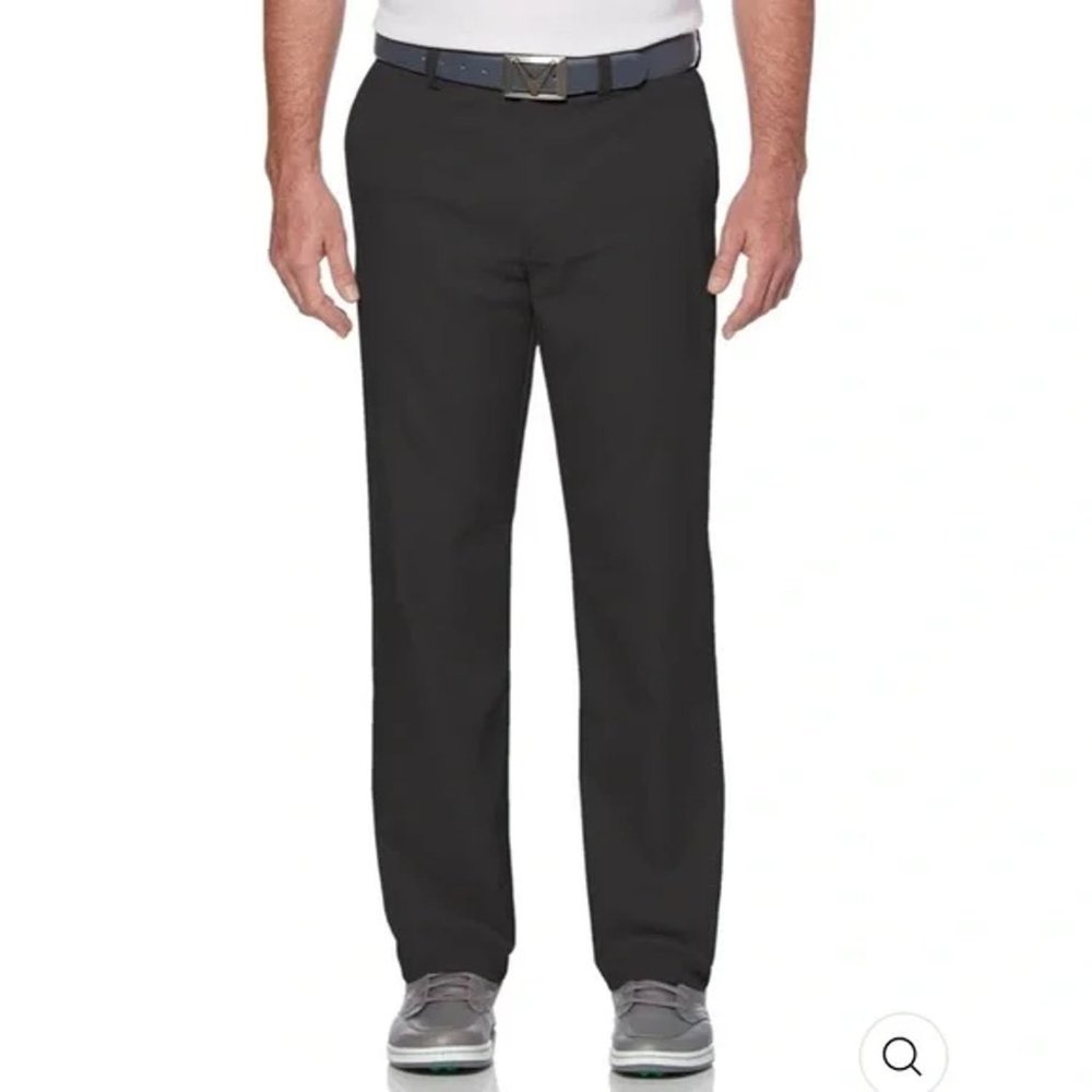 CALLAWAY Men's Comfort Waistband Flat Front Pant - Black Heather  Size - 32x30